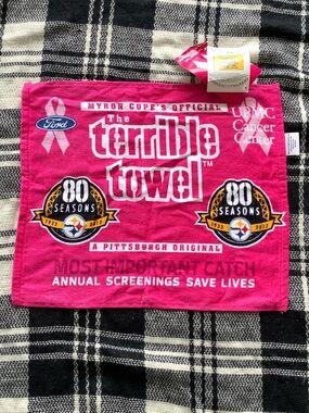 Terrible Towel Dark Pink Most Important Catch Steelers Towel